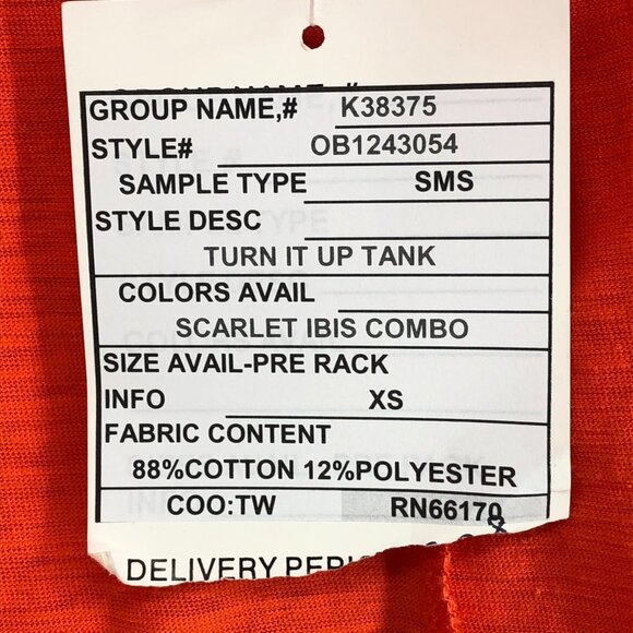 NWT  Free People Coral/Orange Turn It Up Striped High-Low Tank Top XS - Picture 6 of 16